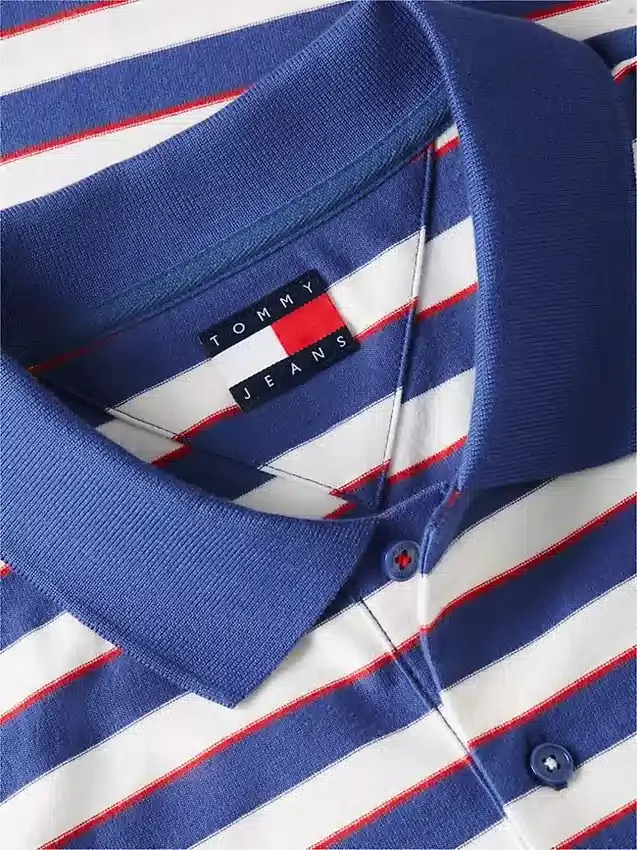 Tommy Jeans Polo cu dungi, croială regular Tommy Jeans Polo cu dungi, croială regular