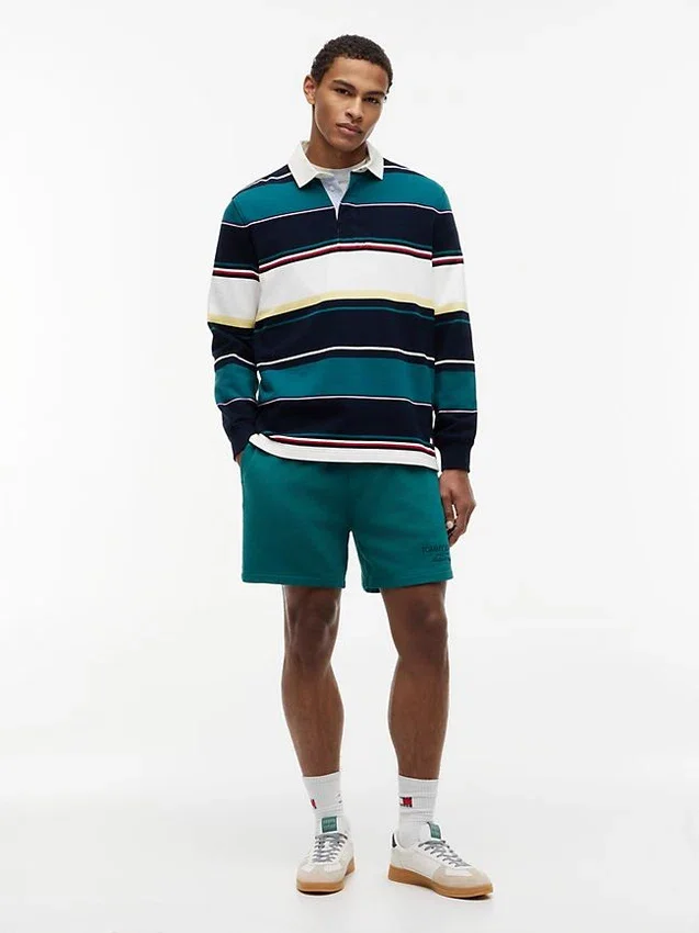 Tommy Jeans Polo relaxat cu dungi în stil rugby Tommy Jeans Polo relaxat cu dungi în stil rugby