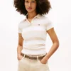 Tommy Jeans Polo slim fit din tricot cu nervuri Tommy Jeans Polo slim fit din tricot cu nervuri