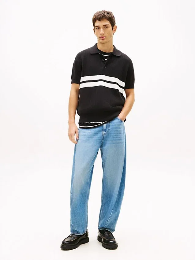 Tommy Jeans Pulover polo cu mâneci scurte la pantaloni scurți Tommy Jeans Pulover polo cu mâneci scurte la pantaloni scurți