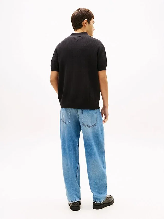 Tommy Jeans Pulover polo cu mâneci scurte la pantaloni scurți Tommy Jeans Pulover polo cu mâneci scurte la pantaloni scurți