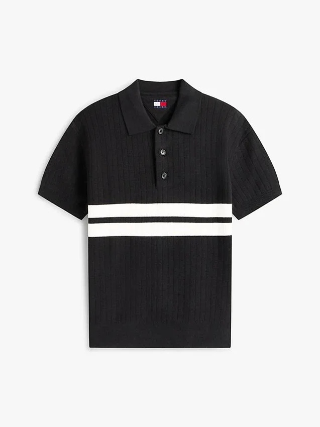Tommy Jeans Pulover polo cu mâneci scurte la pantaloni scurți Tommy Jeans Pulover polo cu mâneci scurte la pantaloni scurți