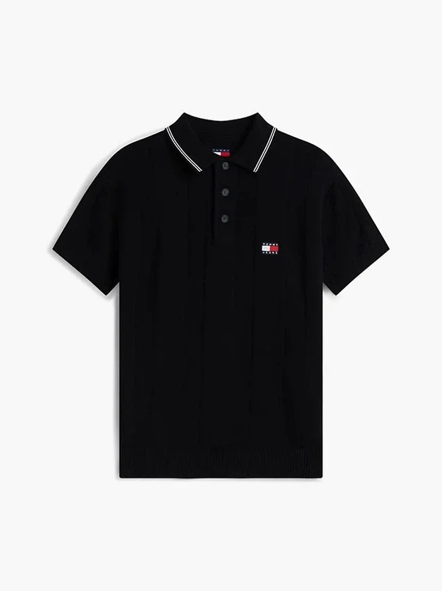 Tommy Jeans Pulover polo cu mâneci scurte la pantaloni scurți Tommy Jeans Pulover polo cu mâneci scurte la pantaloni scurți