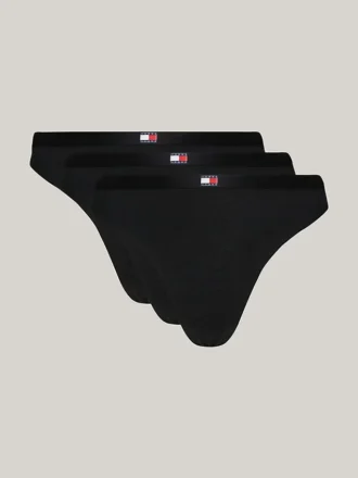 Tommy Jeans Tanga cu logo steag, pachet de 3 Tommy Jeans Tanga cu logo steag, pachet de 3