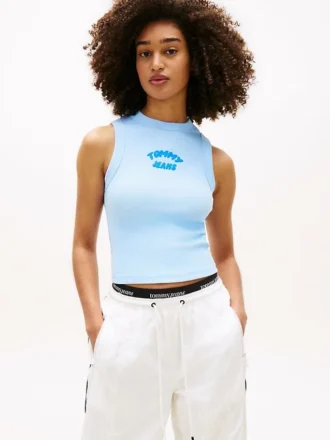 Tommy Jeans Tricou fără mâneci cu logo imprimat