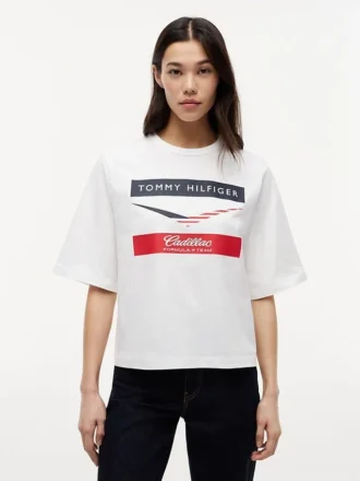Tommy x Cadillac F1® Team Tricou Boxy Chevron