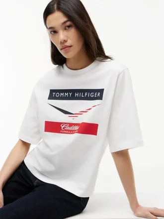 Tommy x Cadillac F1® Team Tricou Boxy Chevron