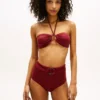 Top de bikini bandeau cu inel O Top de bikini bandeau cu inel O