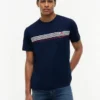 Tricou cu buzunar cu dungi pe piept Tricou cu buzunar cu dungi pe piept