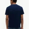 Tricou cu buzunar cu dungi pe piept Tricou cu buzunar cu dungi pe piept