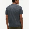 Tricou cu buzunar din amestec de in, cu dungi Tricou cu buzunar din amestec de in, cu dungi