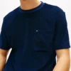 Tricou cu buzunar din material frotir