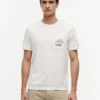 Tricou cu buzunar și logo floral