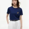 Tricou cu buzunar și monogramă brodată Tricou cu buzunar și monogramă brodată