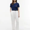 Tricou cu buzunar și monogramă brodată Tricou cu buzunar și monogramă brodată
