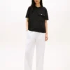 Tricou cu croială lejeră și buzunar cu nasture auriu Tricou cu croială lejeră și buzunar cu nasture auriu
