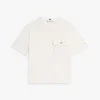 Tricou cu croială lejeră și buzunar cu nasture auriu Tricou cu croială lejeră și buzunar cu nasture auriu