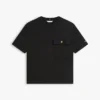 Tricou cu croială lejeră și buzunar cu nasture auriu Tricou cu croială lejeră și buzunar cu nasture auriu