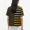 Tricou cu croială lejeră și dungi mixte Tricou cu croială lejeră și dungi mixte