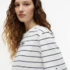 Tricou cu croială lejeră și inscripție brodată Tricou cu croială lejeră și inscripție brodată