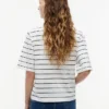 Tricou cu croială lejeră și inscripție brodată Tricou cu croială lejeră și inscripție brodată