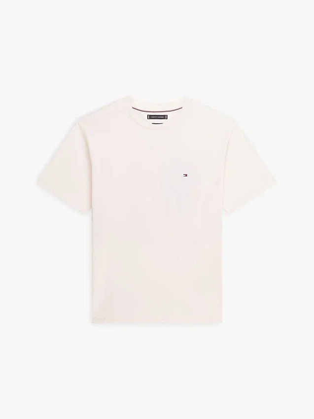 Tricou cu croială lejeră și logo cu steag pe spate Tricou cu croială lejeră și logo cu steag pe spate