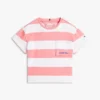 Tricou cu dungi și buzunar pentru copii Tricou cu dungi și buzunar pentru copii