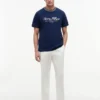 Tricou cu dungi și logo nautic Tricou cu dungi și logo nautic