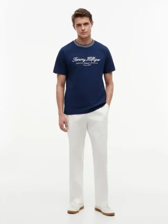 Tricou cu dungi și logo nautic