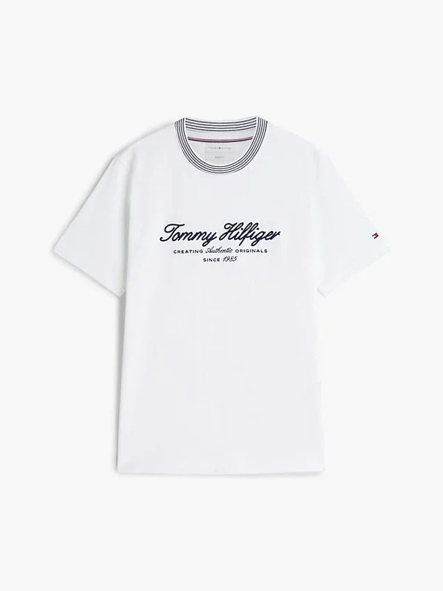 Tricou cu dungi și logo nautic Tricou cu dungi și logo nautic