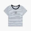 Tricou cu dungi și monogramă în stil nautic Tricou cu dungi și monogramă în stil nautic