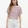 Tricou cu dungi și nasturi aurii Tricou cu dungi și nasturi aurii