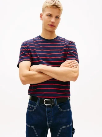Tricou cu dungi Tommy Jeans
