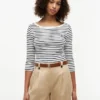 Tricou cu guler barcă și croială slim Tricou cu guler barcă și croială slim