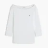Tricou cu guler barcă și croială slim Tricou cu guler barcă și croială slim