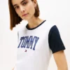 Tricou cu guler și logo Tommy