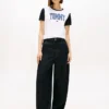 Tricou cu guler și logo Tommy