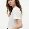 Tricou cu guler rotund din amestec de in Tricou cu guler rotund din amestec de in
