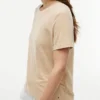 Tricou cu guler rotund din amestec de in Tricou cu guler rotund din amestec de in