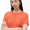 Tricou cu guler rotund din amestec de in Tricou cu guler rotund din amestec de in