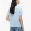 Tricou cu guler rotund din amestec de in Tricou cu guler rotund din amestec de in