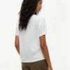 Tricou cu guler rotund din amestec de in Tricou cu guler rotund din amestec de in