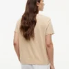Tricou cu guler rotund din amestec de in Tricou cu guler rotund din amestec de in