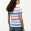 Tricou cu guler rotund și dungi de rugby