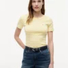 Tricou cu guler rotund și dungi Favorite