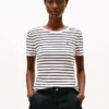 Tricou cu guler rotund și dungi Favorite