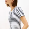 Tricou cu guler rotund și dungi Favorite