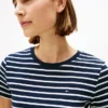 Tricou cu guler rotund și dungi Favorite
