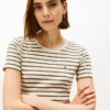 Tricou cu guler rotund și dungi Favorite