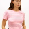 Tricou cu guler rotund și dungi Favorite